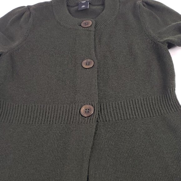 Ann Taylor Petite XSP Green Cardigan Sweater Womens Button Down 3/4 Sleeve - Picture 13 of 13